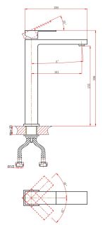 Смеситель для раковины DQ Bayern.Liszt DA1512008 белый матовый